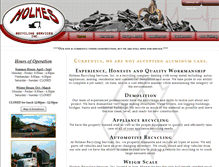 Tablet Screenshot of holmesrecycling.com